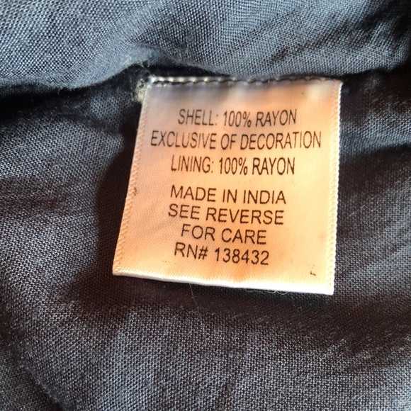 ModCloth embroidered navy dress, sz medium - Picture 6 of 8